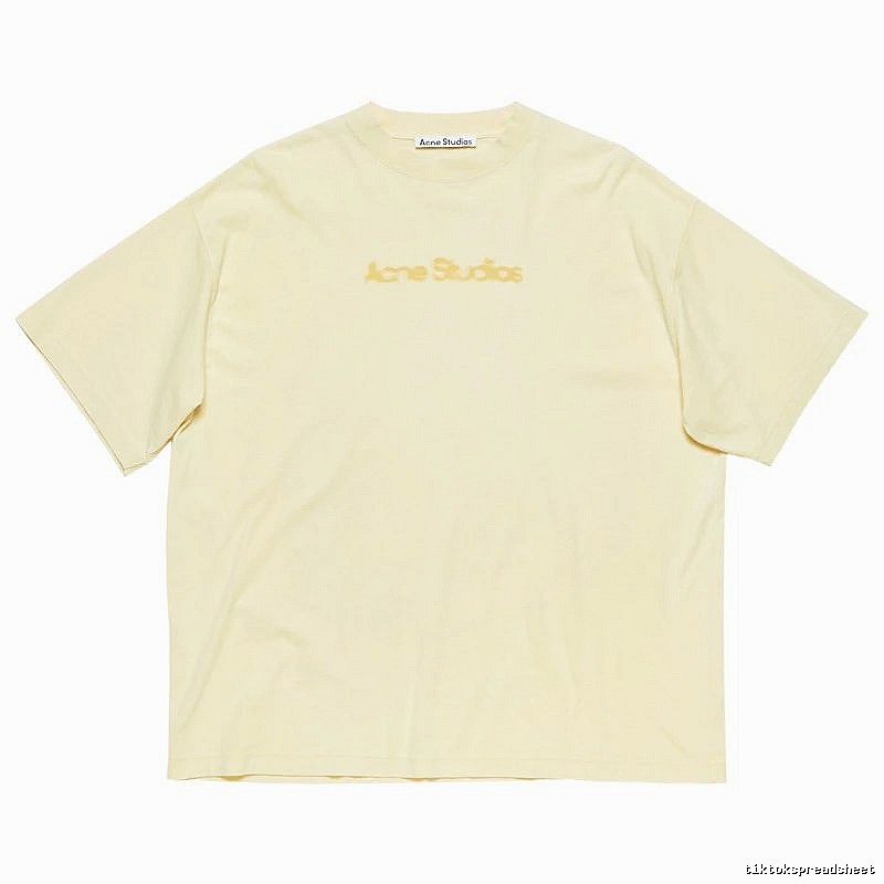 Acne Studios 2090-80 Yellow Style Ac908039 Stockholm Logo T-Shirt Everyday Rotation