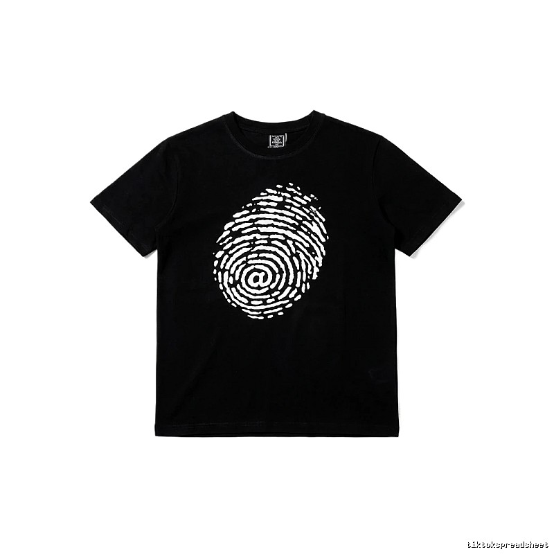 ADWYSD Fingerprint Trendy Black T-shirt