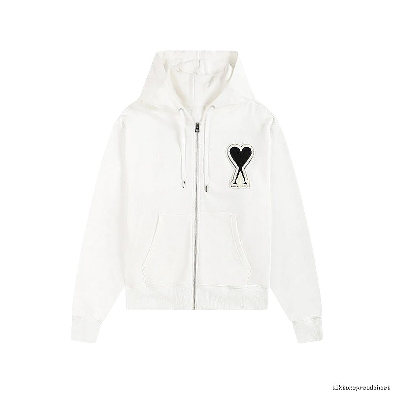 AMI Love Minimalist Style White Sweatshirt