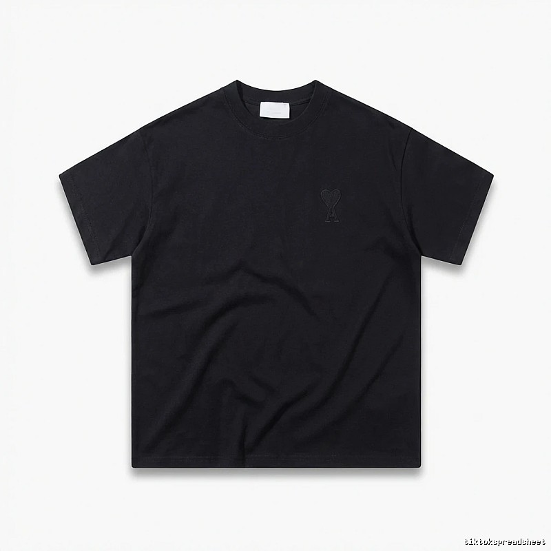 AMI Love Simple Style Black T-shirt