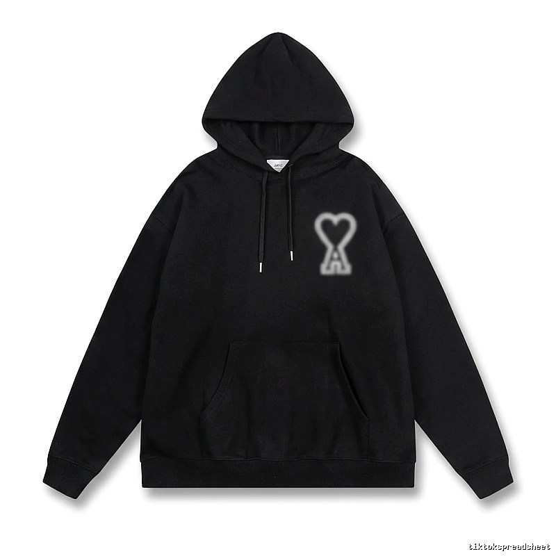 AMI Love Trendy Black Hoodie