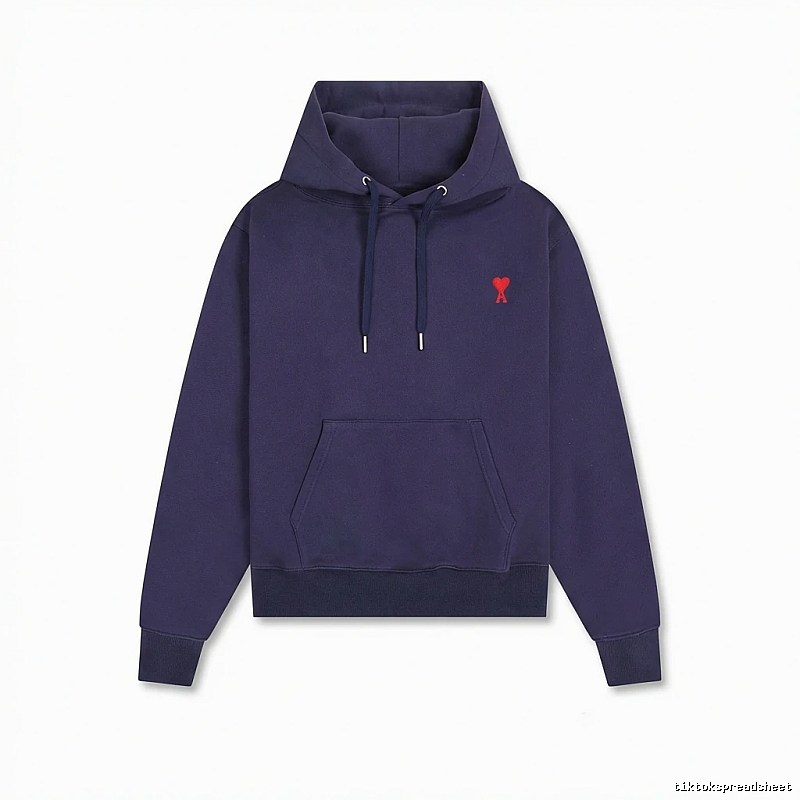 AMI Minimalist Style Navy Blue Sweatshirt