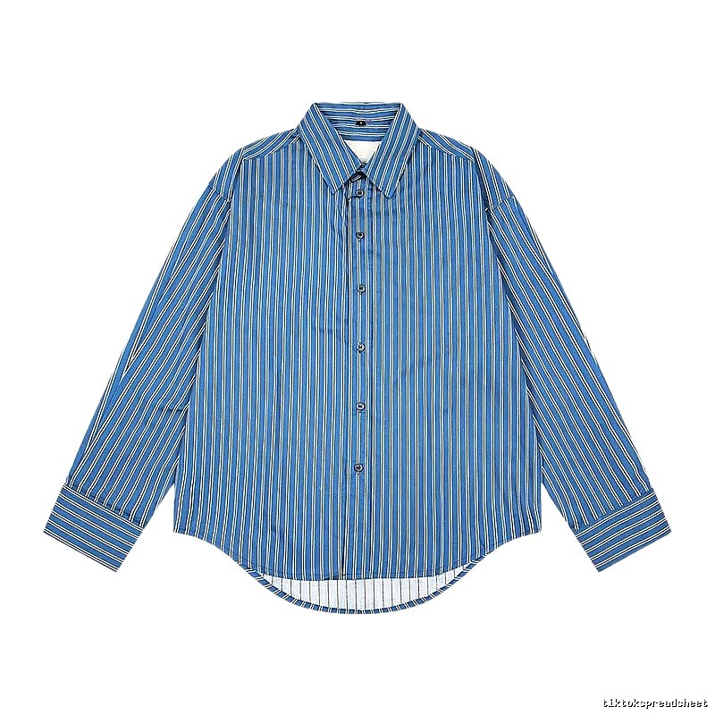 AMI striped retro-style blue shirt