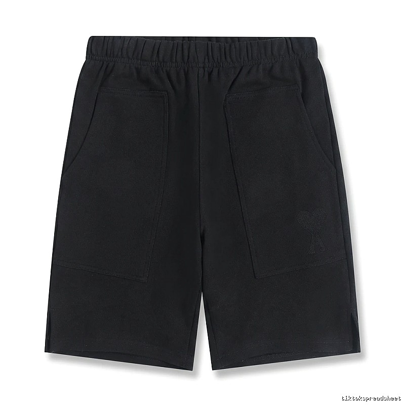 AMI Workwear Style Black Shorts