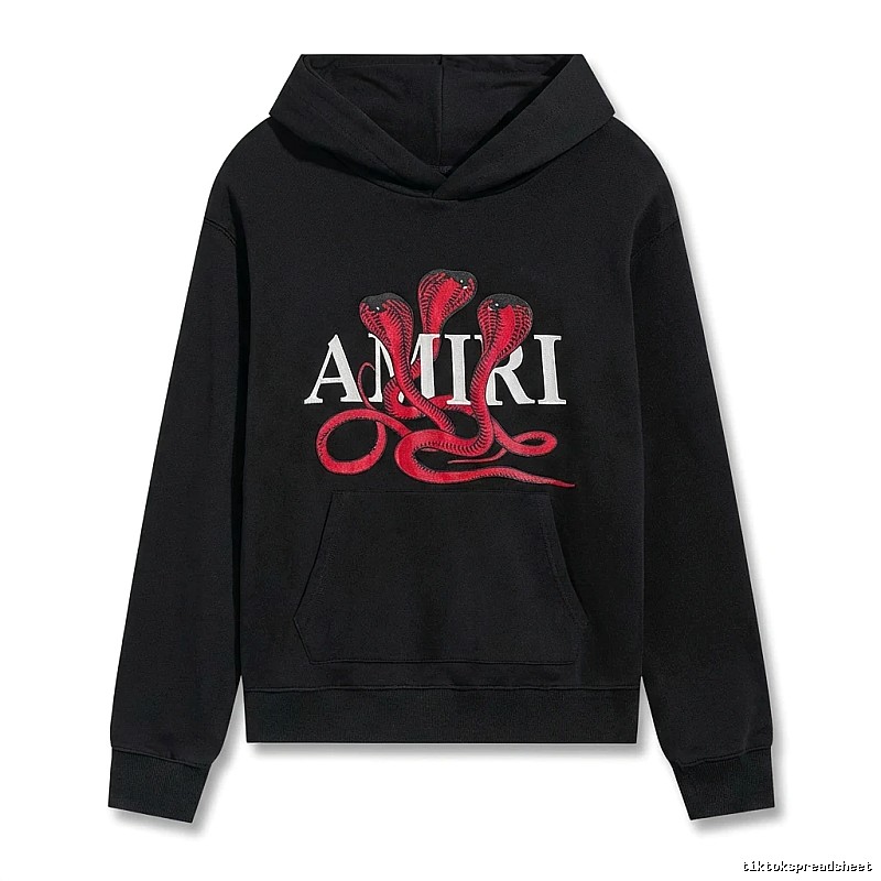 AMIRI black hoodie with snake print