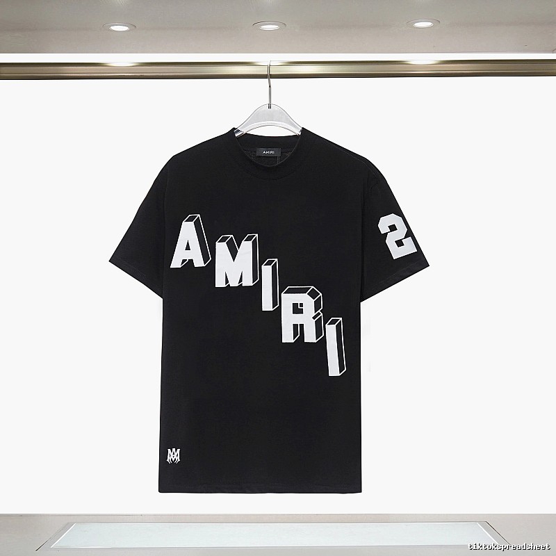 Amiri Compact Graphic T-shirt White Blue Amiri for Sport-Inspired Styling