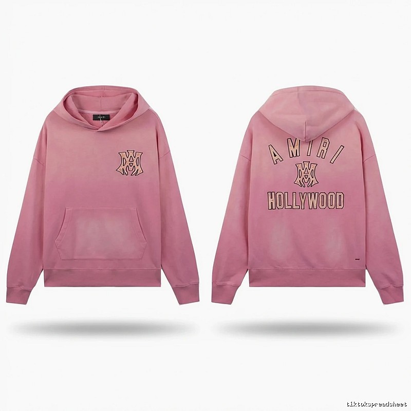 AMIRI Hollywood-style pink sweatshirt