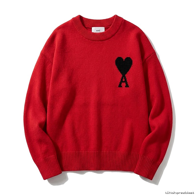AMIRI Love Series Red Sweater