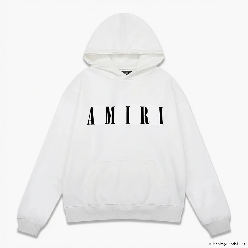 AMIRI minimalist style white hoodie