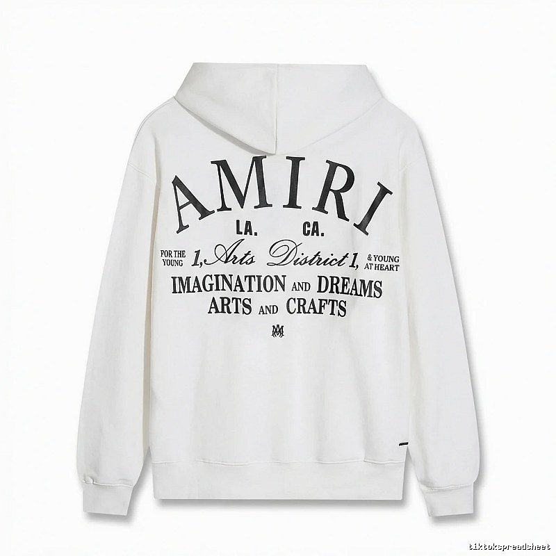 AMIRI Printed Casual Style White Hoodie
