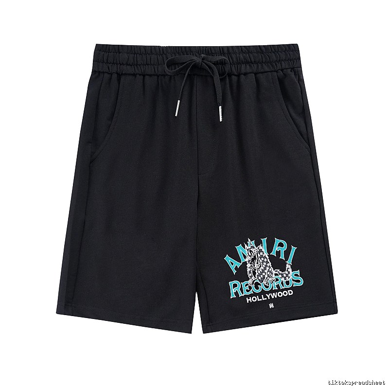 Amiri Resort Logo shorts Black Casual Amiri for Travel Looks