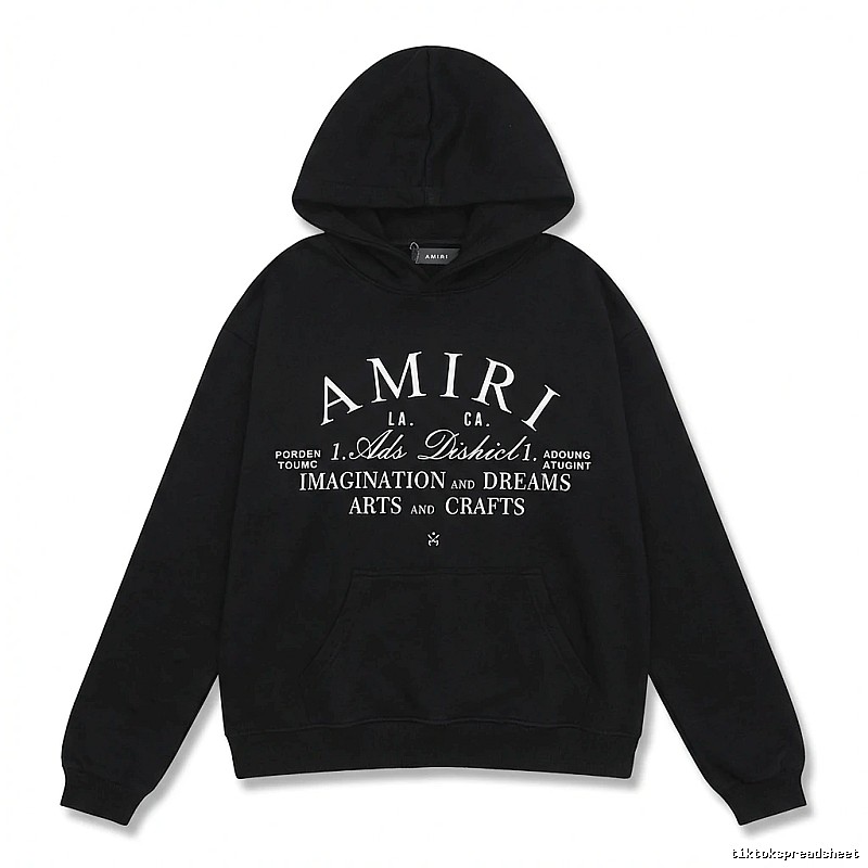 AMIRI retro-style black hoodie