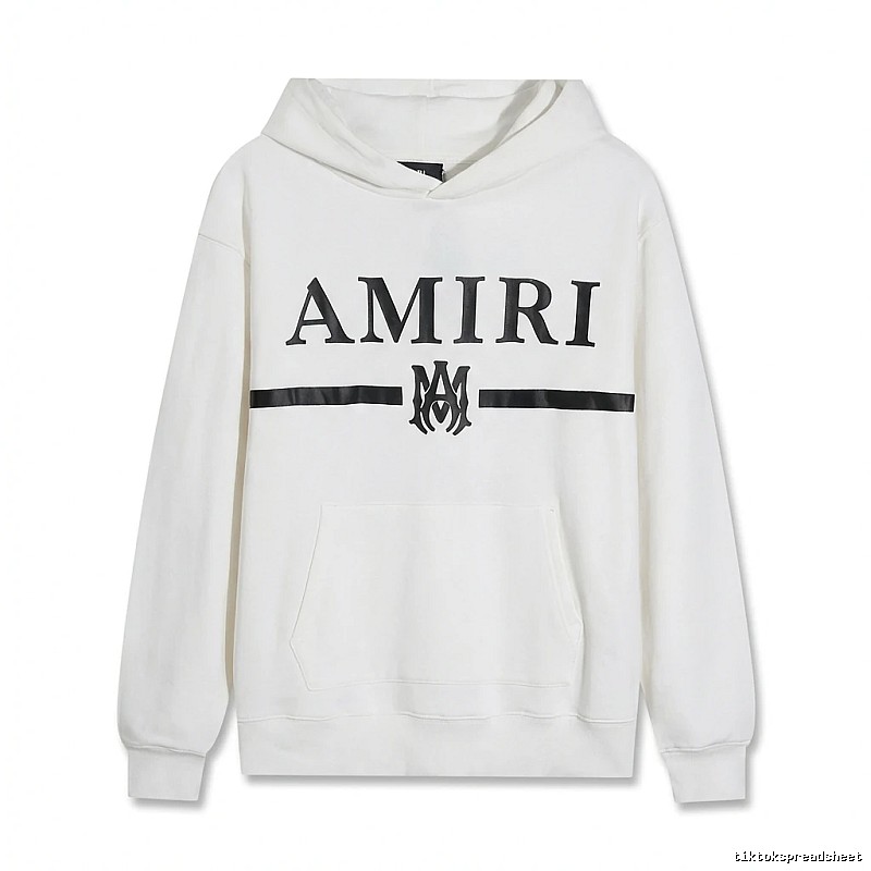 AMIRI Trendy Brand Letter Style White Hoodie