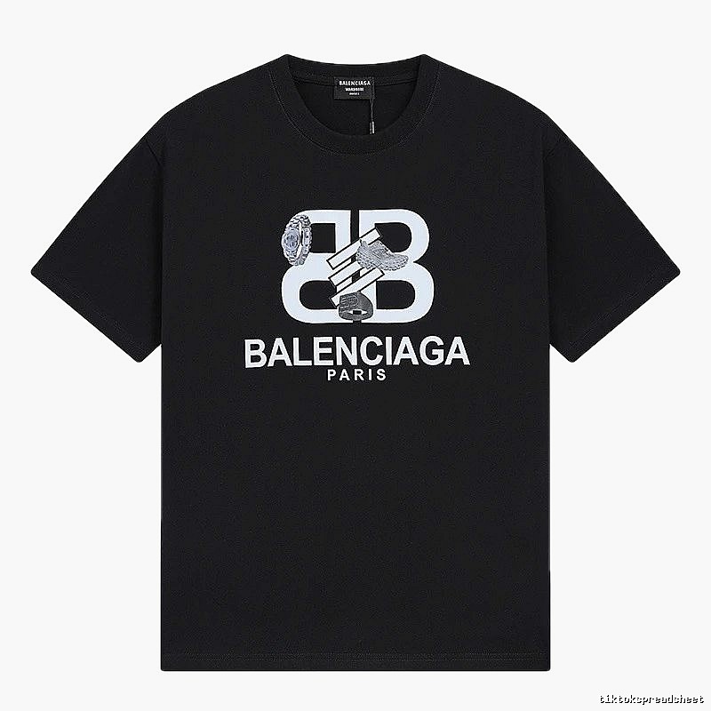 Balenciaga BB Print Short-sleeve Shirt