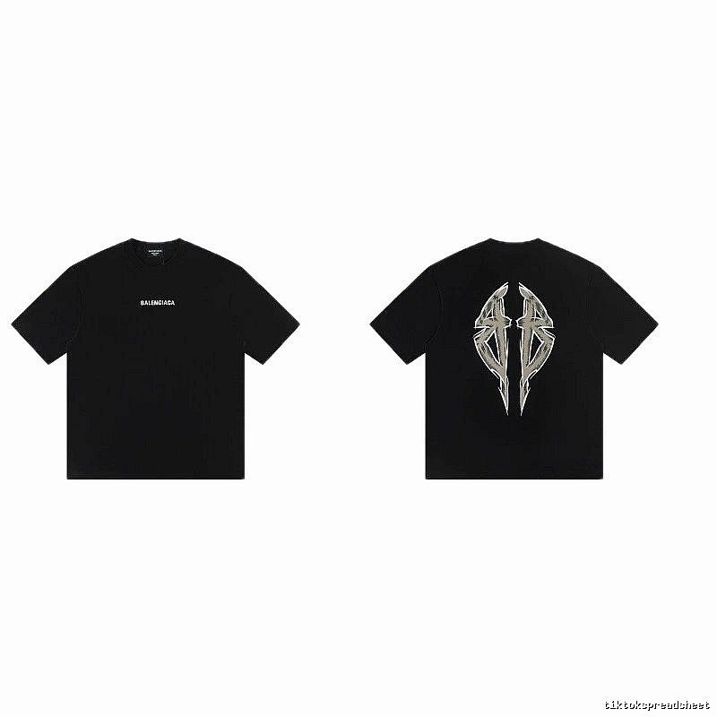 Balenciaga Double B Graffiti High Street Black T-Shirt