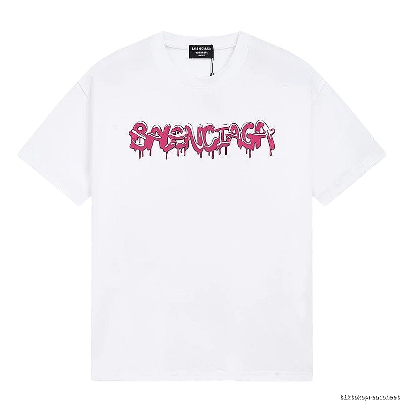 Balenciaga Graffiti Street Style White T-shirt
