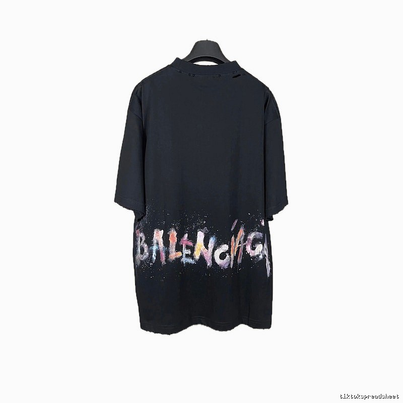Balenciaga graffiti-style black T-shirt