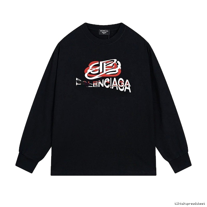 Balenciaga letter-style black T-shirt