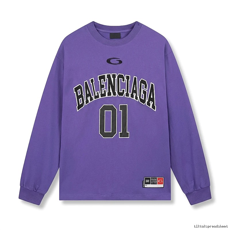 Balenciaga preppy style purple sweatshirt