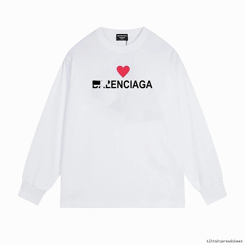 Balenciaga's simple white T-shirt with a heart design.