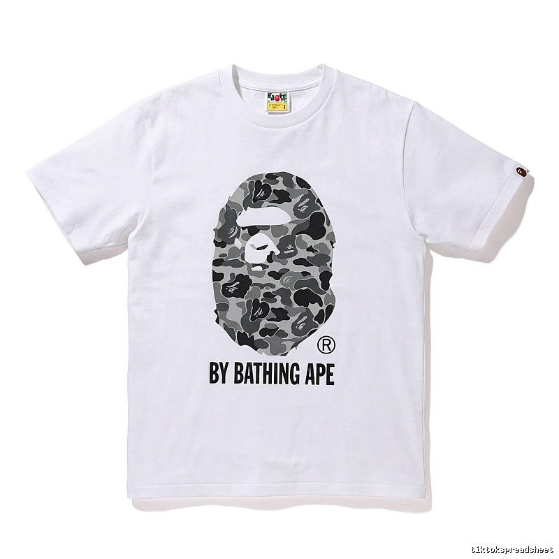 Bape Ape Head Camouflage Style White T-shirt