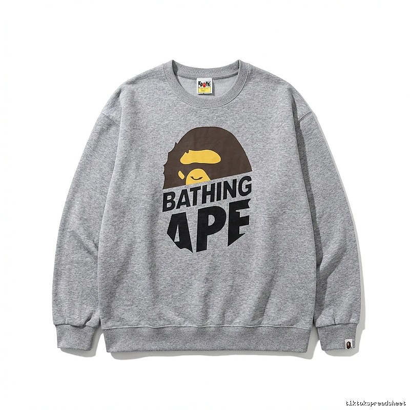 Bape Ape Head Grey Sweatshirt