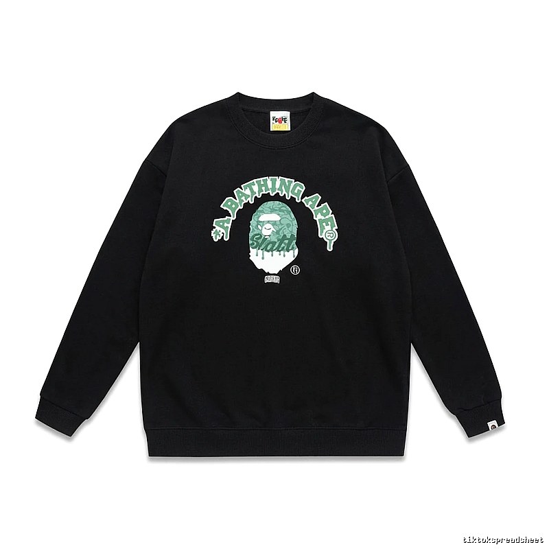 Bape Ape Head Trendy Cool Black Sweatshirt