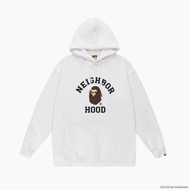 Bape Ape series white hoodie
