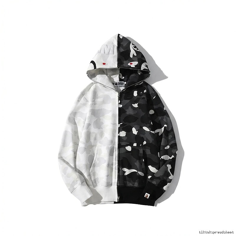 Bape camouflage patchwork style coat