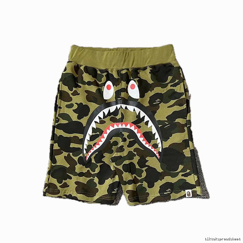 Bape camouflage shark-style shorts