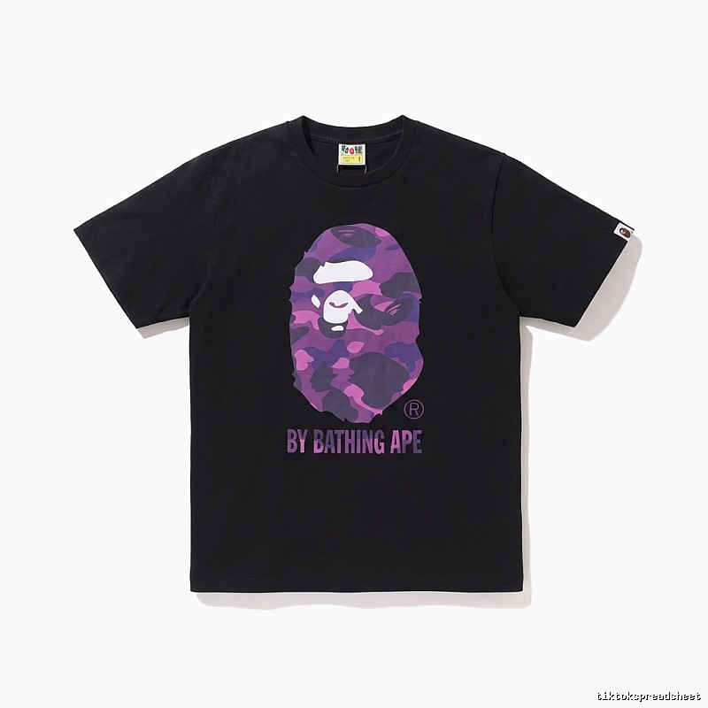 Bape camouflage-style black T-shirt