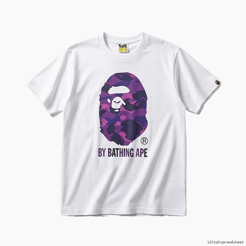 Bape camouflage style white T-shirt