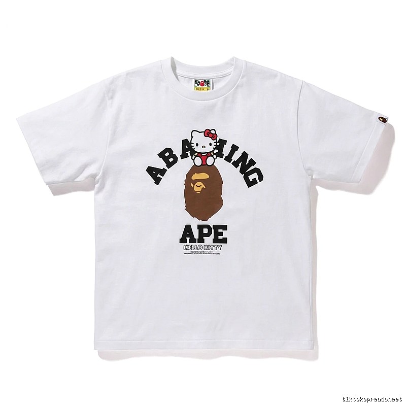 Bape Co-branded Cartoon White T-shirt