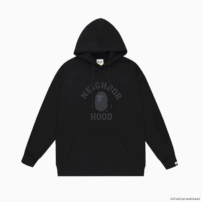 Bape Neighborhood black trendy hoodie