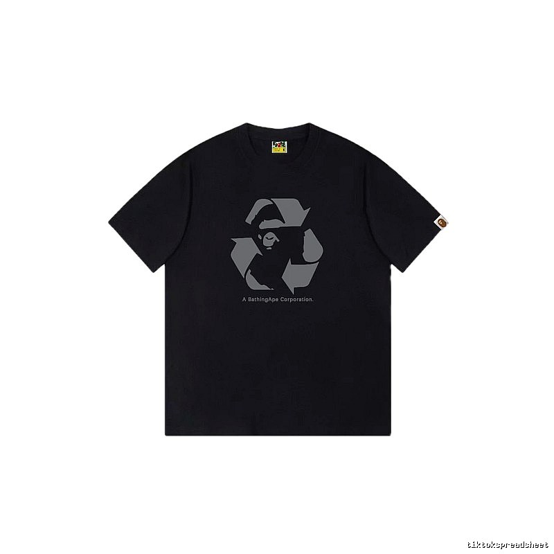 Bape Recycling Series Black Short Sleeve