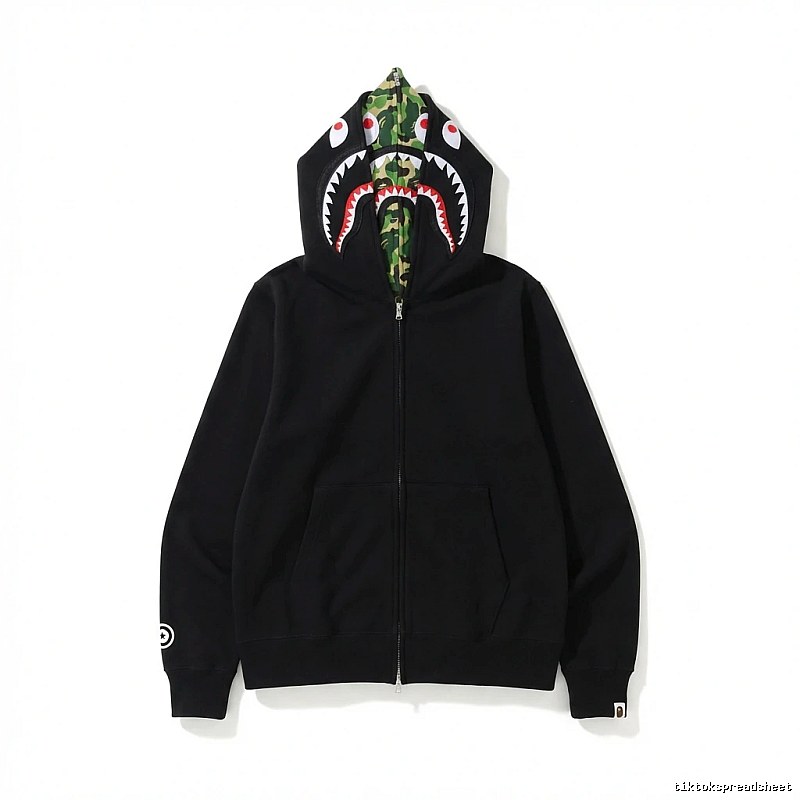 Bape Shark Camouflage Style Black Sweatshirt