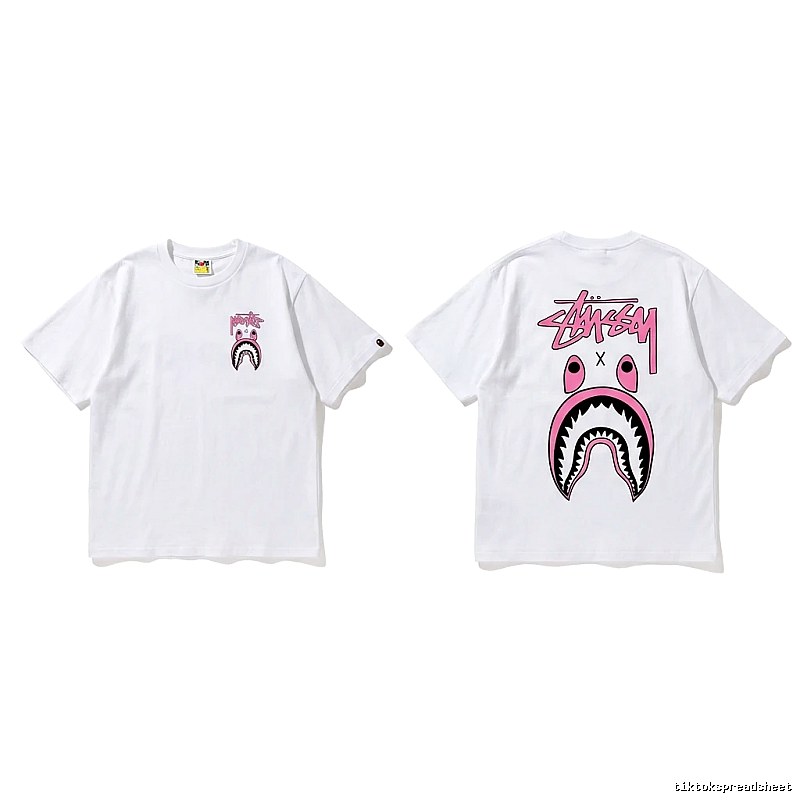 Bape Shark Co-branded White T-shirt