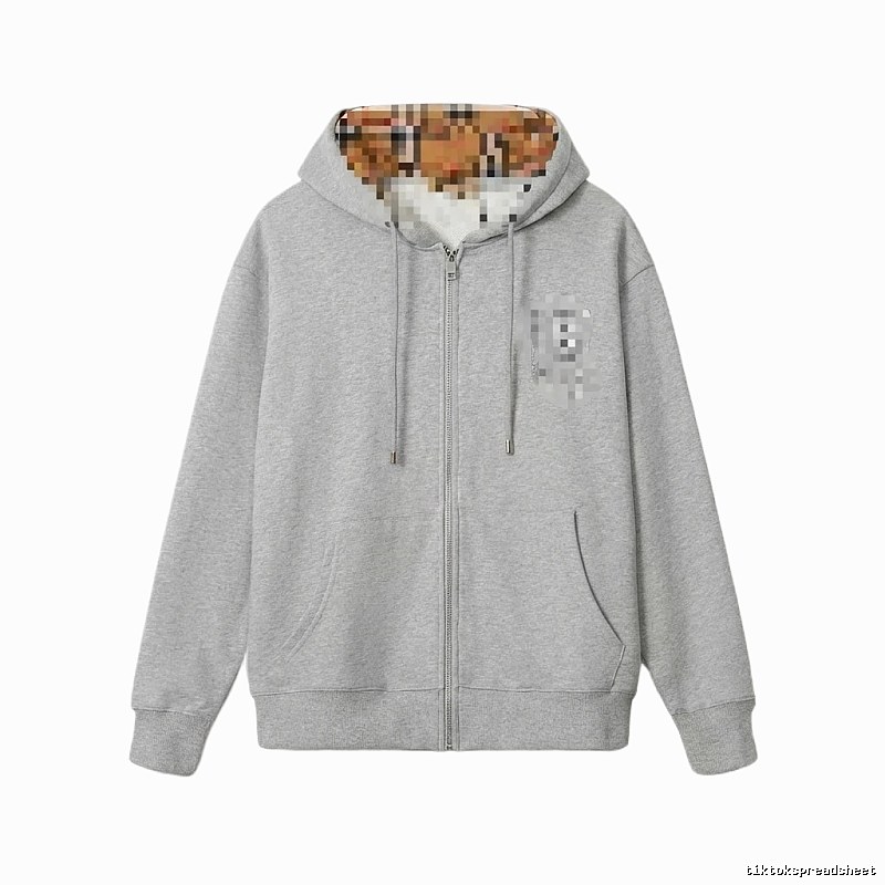 Burberry checkered casual grey hoodie
