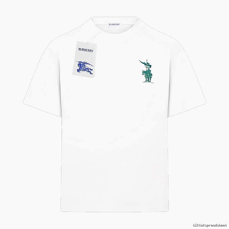 Burberry Equestrian Knight Logo Simple White T-shirt