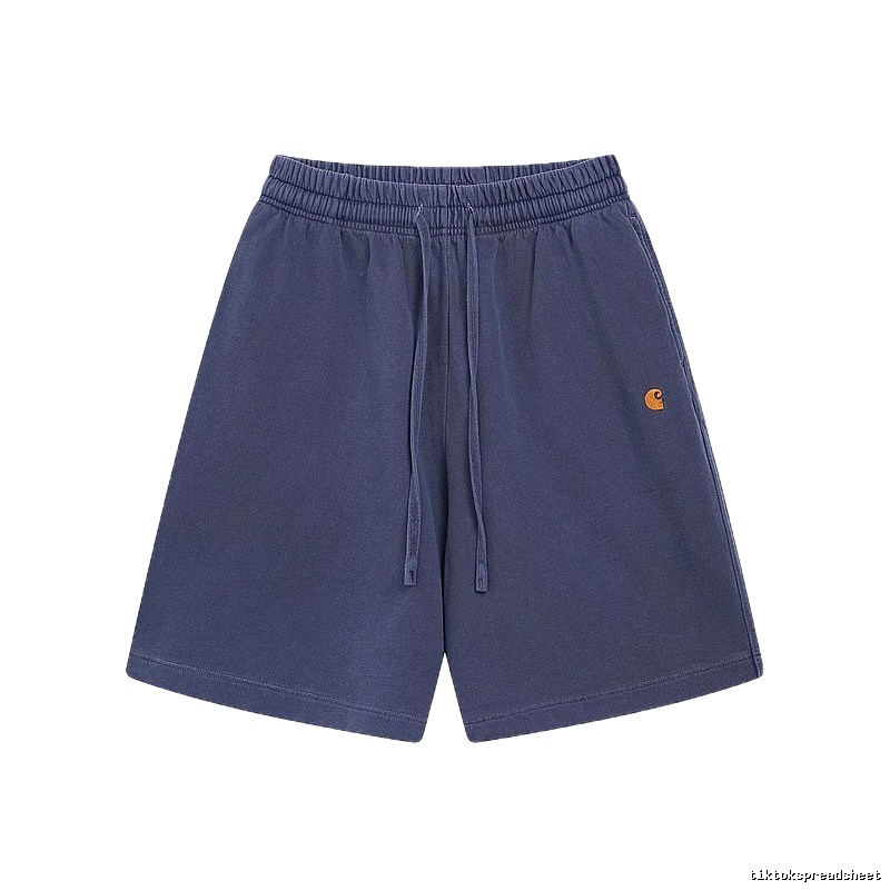 Carhartt Classic Embroidered Workwear Style Navy Blue Shorts