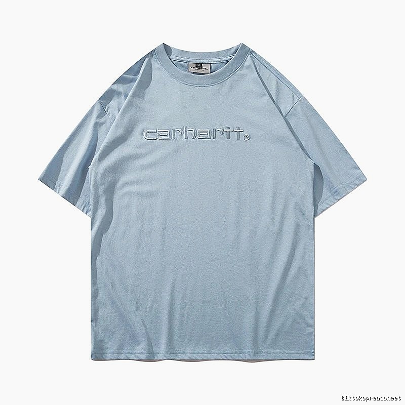 Carhartt Classic Logo T-shirt Light Blue Subtle for Daily Styling