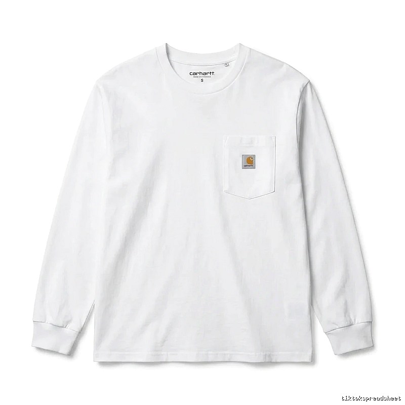 Carhartt minimalist style white long-sleeve