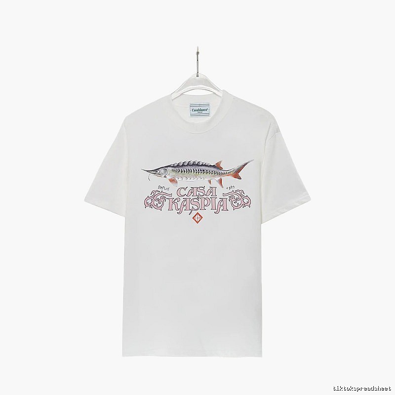 Casablanca - printed retro - style white T - shirt