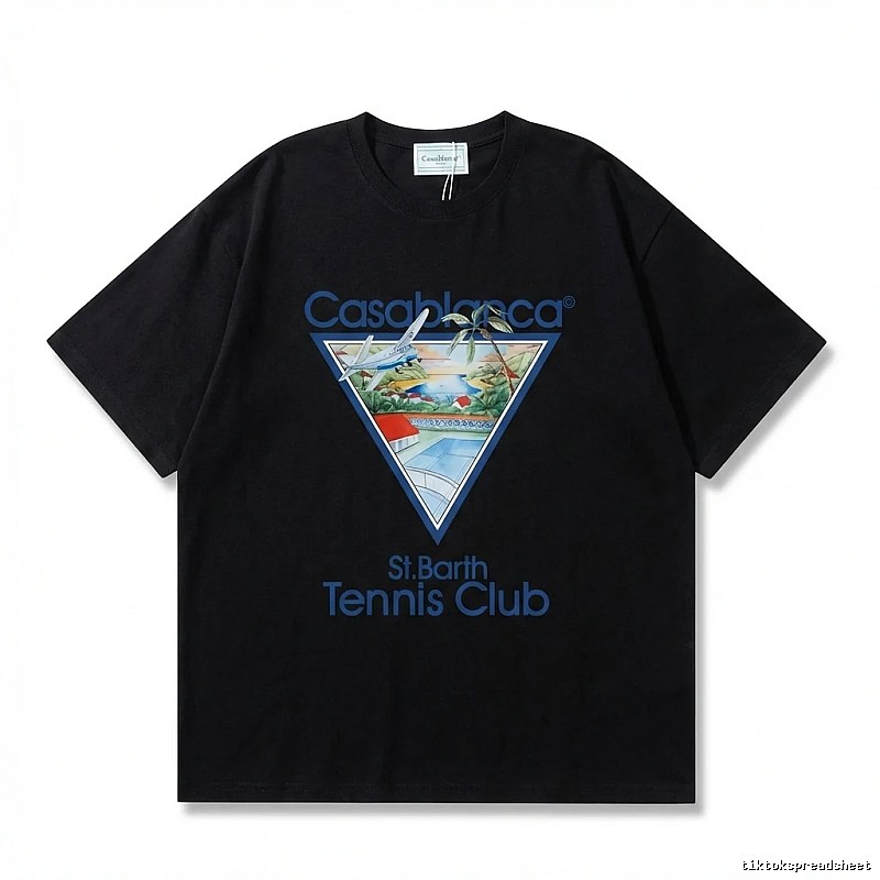 Casablanca triangle - printed black T - shirt