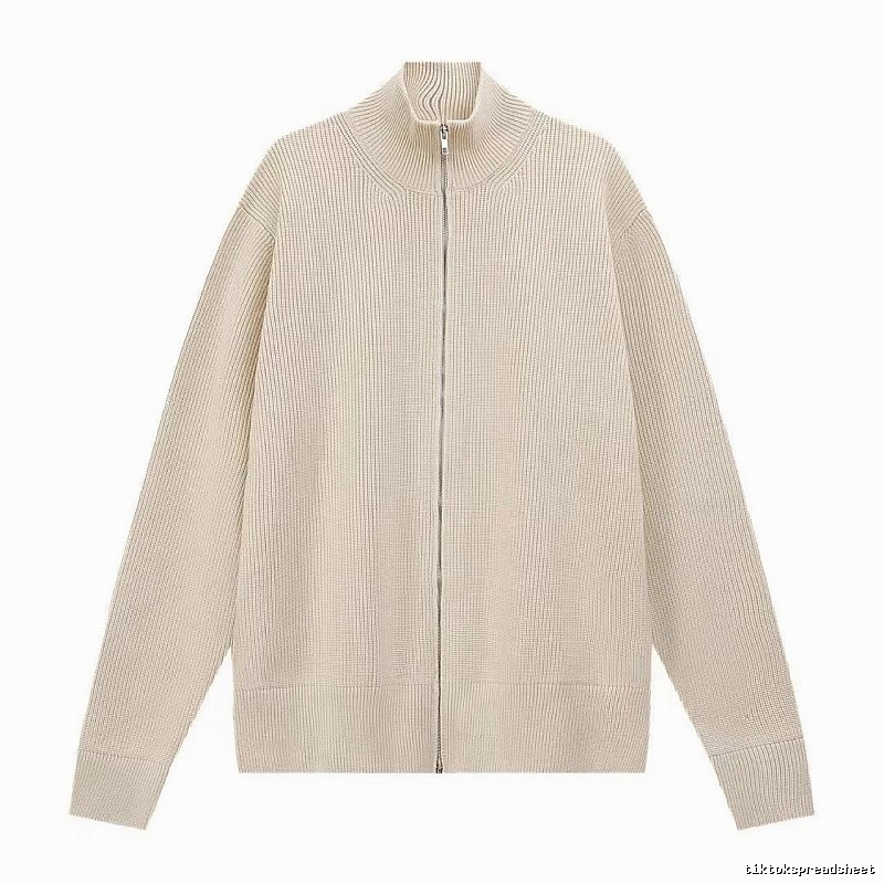 Casual Zip jacket Black Minimalist Full for Streetwear Looks