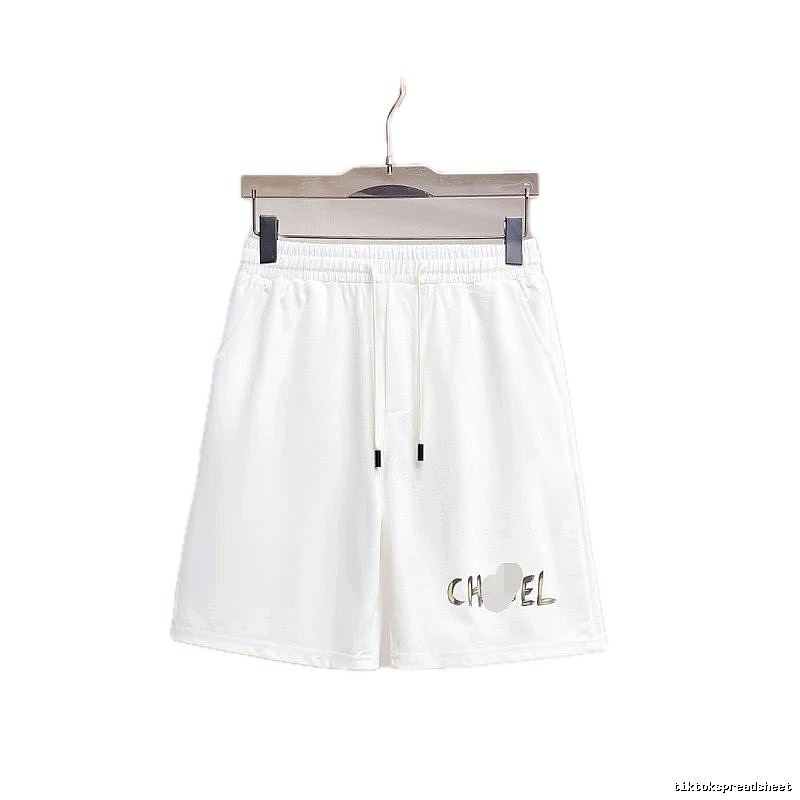 Chanel Printed Casual Style White Sports Shorts