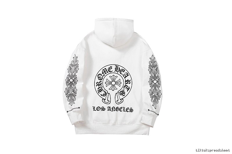 Chrome Hearts 2088-26 White Cross Graphic Hoodie Weekend Wear