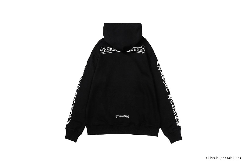 Chrome Hearts 2088-96 Black Cross Graphic Hoodie Airport Outfit