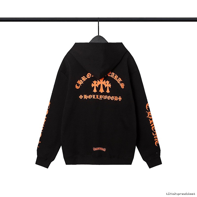 Chrome Hearts 2089-67 Black Cross Graphic Hoodie Color Pop