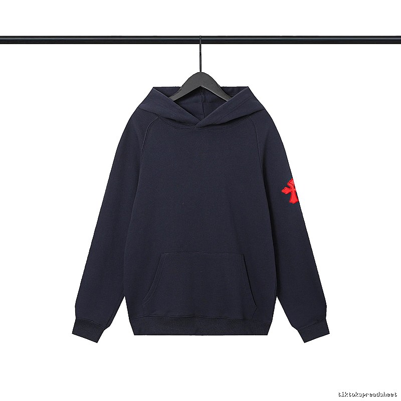 Chrome Hearts 2089-83 Navy Cross Graphic Hoodie Sport Casual